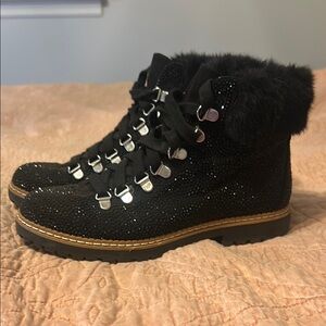Black Fur-Lined Women's Boots